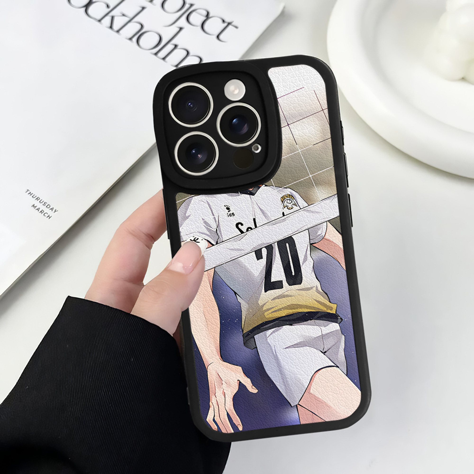 （画像用） ハイキュー!! Haikyu!! 【iPhone 16シリーズ対応】シリコンスマホケース（レザー調） 材質：シリコン